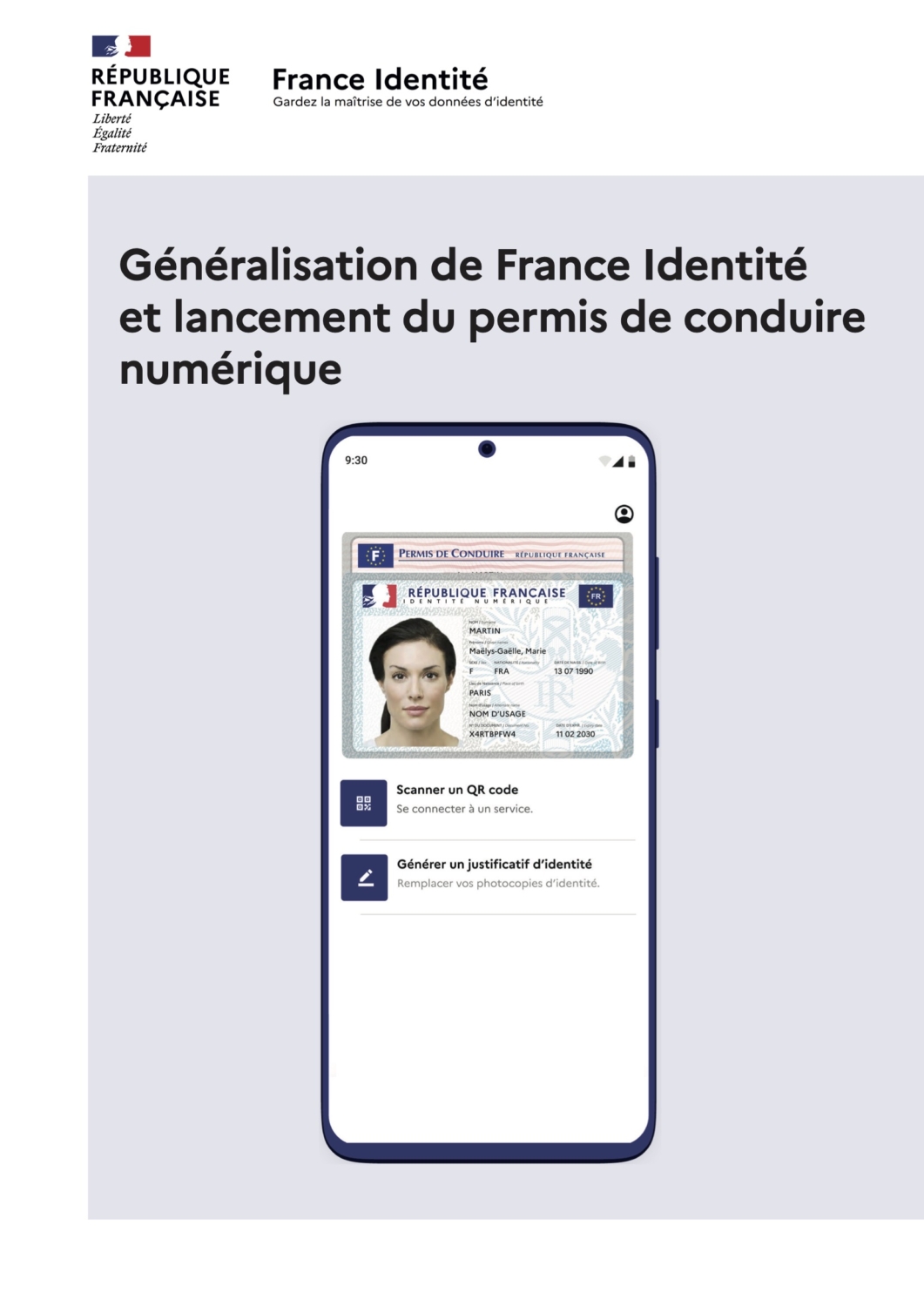 Généralisation de lapplication France Identité et lancement du permis